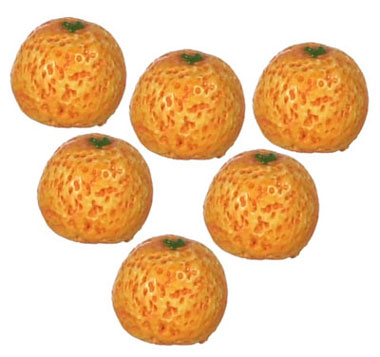 Dollhouse Miniature Orange, 6Pc